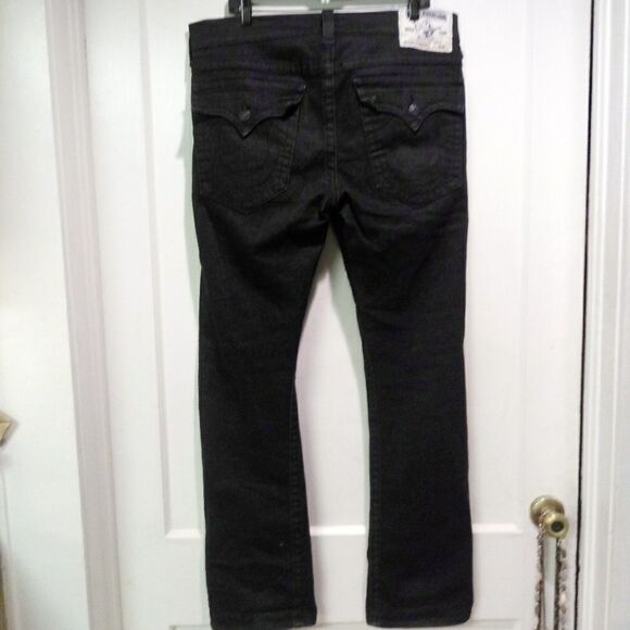 True Religion Men's Ricky Straight Fit Jeans in Black - Picture 4 of 9